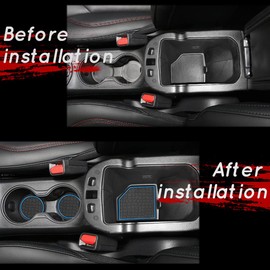 auovo Alfombrillas Antipolvo para 2018 2019 2020 2021, Accesorios de brújula, Alfombrillas para Puerta Interior, Insertos de Forro, Alfombrilla para Consola (Paquete de 20, Borde Azul)