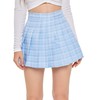 SweatyRocks - Minifalda plisada de cintura alta para mujer, 2-Azul,