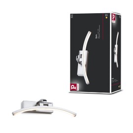 Paulmann Bento 95556 LED Picture Light 300 mm Including 1 x 6 W Warm White Brushed Aluminium Picture Lighting Metal Lighting System 3000 K