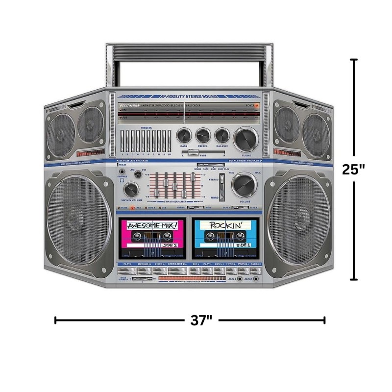 Awesome 80s Boombox Cardboard Stand-Up - Party Decor - 1