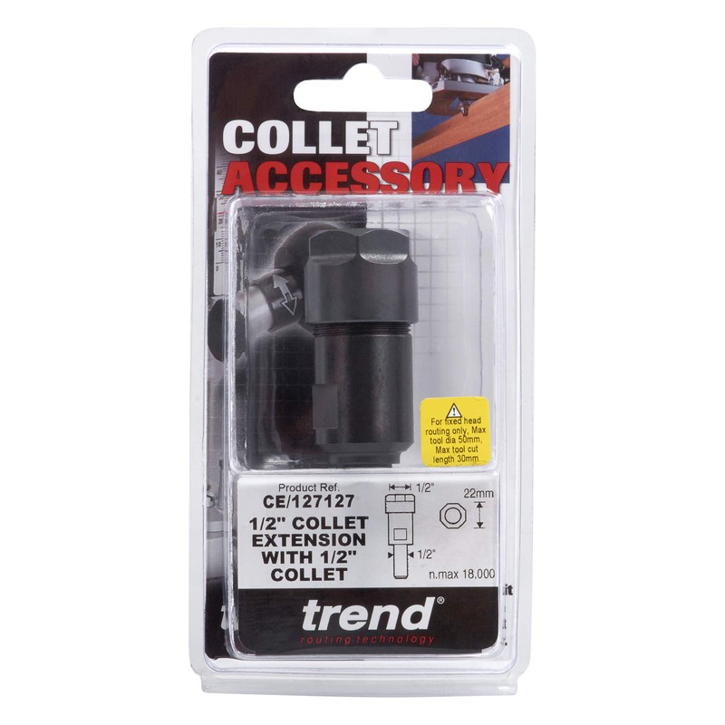 Trend Collet Extension with 1/2 Inch Shank & 1/2 Inch