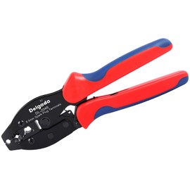 Delgada Spark Plug Wire Crimper Pliers, Ratchet Spark Plug Crimping Tool, for Crimping and Stripping Ignition Wire, Diameter 8.0-8.5mm, DL-2048