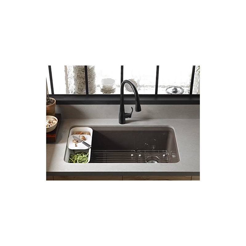 Kohler K-6255-ST Riverby Right-Hand Sink Rack, Stainless Steel,1.00 x 14.13