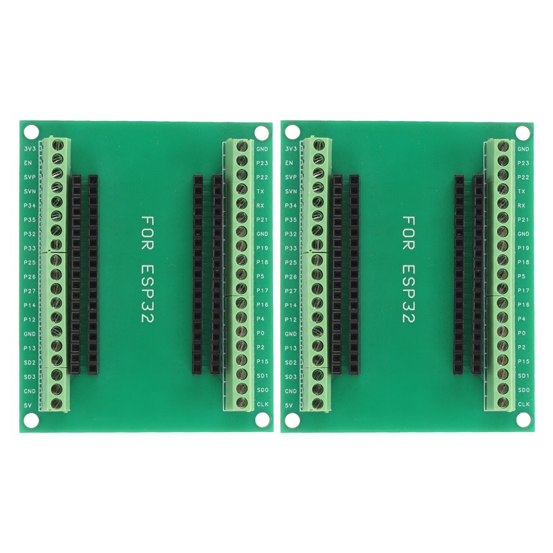 2Pcs ESP32 Breakout Board 38 Pin 2 in 1 Dual