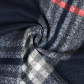 TZ Promise Men Women Tartan Plaid Check Stewart Scottish Soft Warm Winter Cashmere Feel Scarf (Navy/White(43))