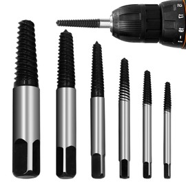 M3-M25 Professional Screw Extractor Set of 6 Screw Extractor Left Extractor Kit for Damaged Screws, Pipes, Screw Extractor Set