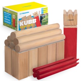 Triumph Premium Kubb Set  Incluye 10 Bloques Kubb, 6 Tacos de Lanzamiento, 1 King Kubb 4 Clavijas de Esquina                                          