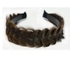 TOECWEGR Hairband Braided Hairpiece Messy Wide 2 Strands Fluffy Braids