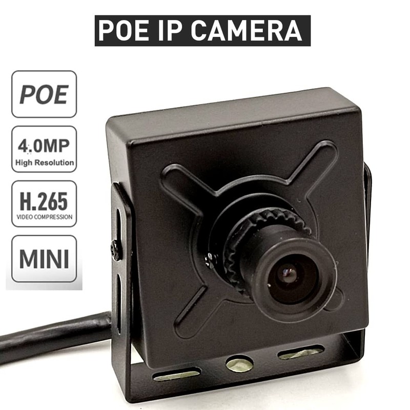 CNDST Mini POE IP Camera, HD 4MP Small Indoor IP