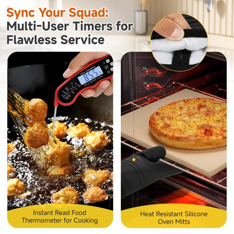 Commercial Kitchen Timers for Cooking, 8-Channel Timer for Commercial Kitchens,