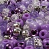 200 Purple Princess Pony Beads Size 9mm x 6mm