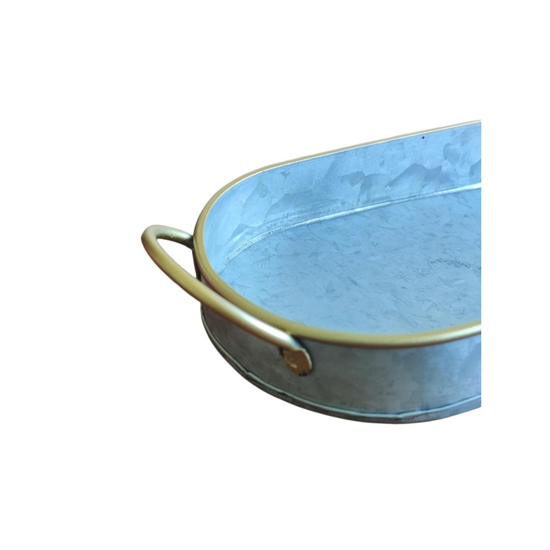 Dipamkar Set of 3 Galvanized Windowsill Herb Pots Metal Herb