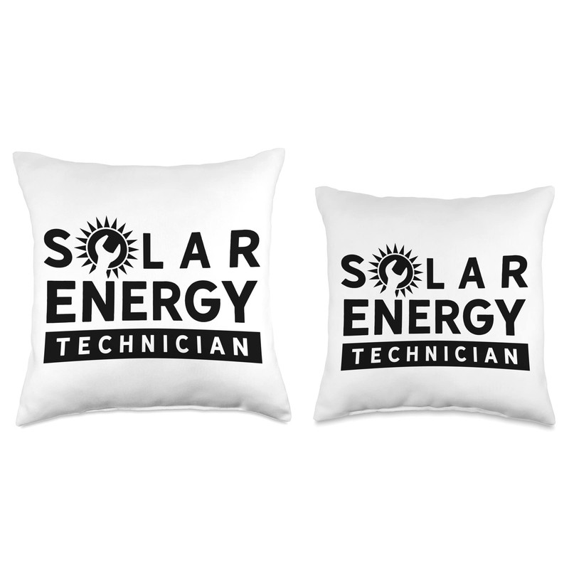 Solar energy technicians solar power solar power Throw Pillow