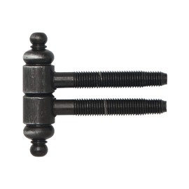 Gedotec Drill-in tapes, room door hinge with decorative head, size 16, decorative tape, antique black matt, hinge two-piece for interior doors and door sticks, 2 pieces, design door hinges 2-piece for