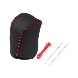 TUCKBOLD Black Car Faux Leather Gear Shift Knob Cover for Toyota Camry 2007-2011 Red Line Automotive Parts