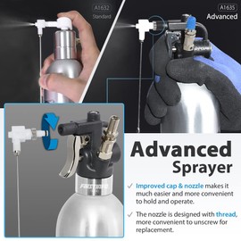 Fit Tools Aluminum Can Air Pneumatic/Manual/Handy Refillable Pressure Sprayer Spare Nozzle 2 Pcs Instructions Included (S)
