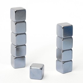 HAB & GUT -MC000-CUBL- 10 Magnetic Cubes, 5 x 5 x 5 mm, Neodymium - N38 - Very Strong - Anthracite