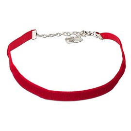 Alpenflüstern DHK076 Women’s Tight Fitting Narrow Elastic Velvet Choker Necklace - Costume Jewellery in Traditional Colours, Base Metal