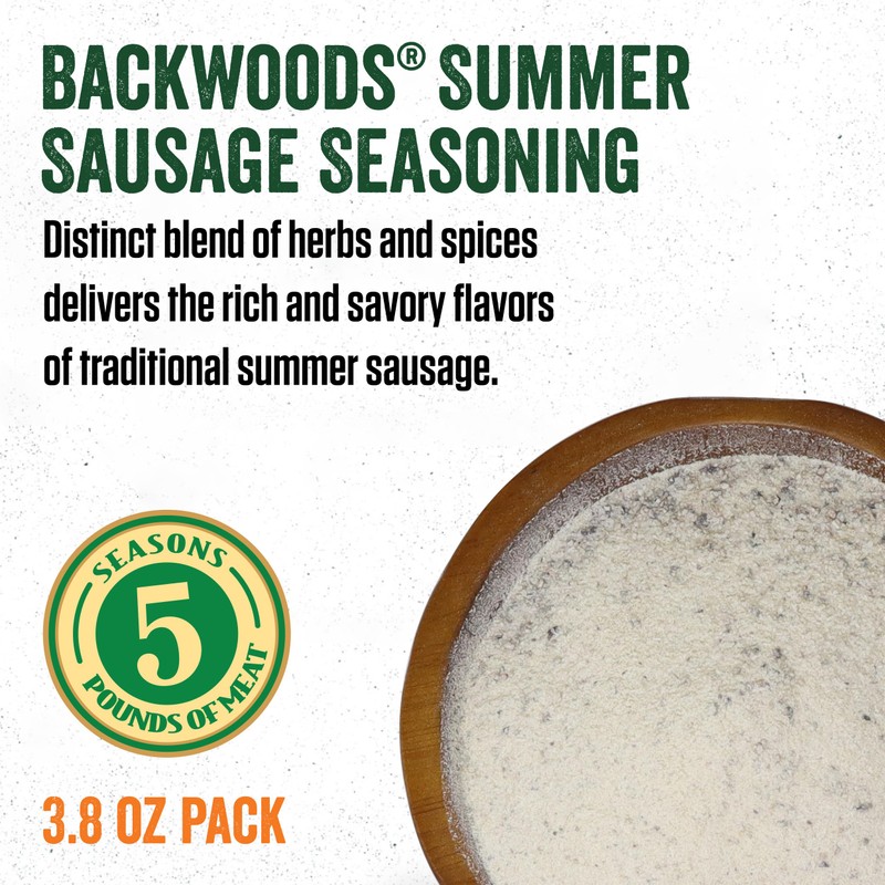 LEM Backwoods Cured Sausage Seasoning with Cure Packet, Summer Sausage