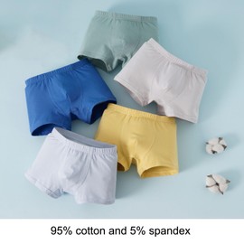 SYDMXWZ Toddler Boxer Briefs Cotton Boys Underwear Kids Underpants Size 3-12Years (Pack of 5) (Animalfaces, 5-6 Years)