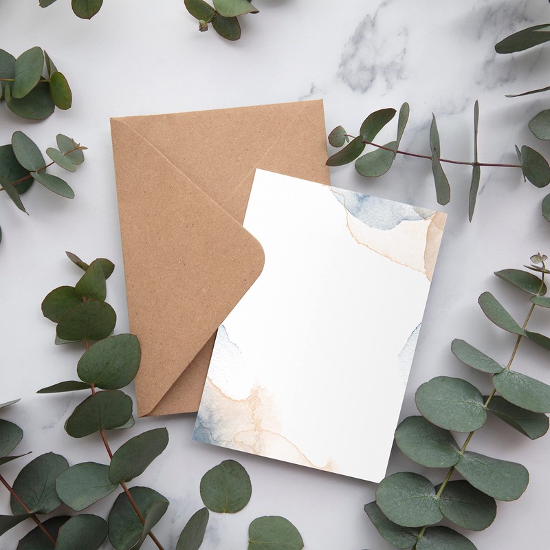 50 x Letter Paper DIN A5 Printed on Both Sides
