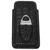 Cigar Case Portable Black Large Capacity PU Leather Caiman Pattern