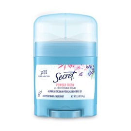 SECRET Powder Fresh Invisible Solid Deodorant Travel Size, 0.5 Oz (Pack of 2)