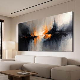 Abstract Canvas Wall Art Decor Black and White Wall Art Prints Art Work for Wall Decor Large Modern Wall Art Decorations Abstract Art Oversized Artwork for Walls Bedroom Office Decor 29" X 58"