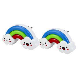 Annmore Night Light Children's Socket Pack of 2 LED Rainbow Socket Light with Twilight Sensor Baby Nursing Light Gift for Birth Girl
