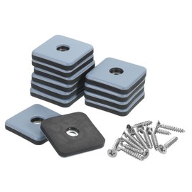 sourcing map 12Pcs Screw on Furniture Sliders, 1.57"(40mm) Square Furniture Glides Sliders, Chair Leg Sliders Floor Protectors Pads, Furniture Pads with Screws for Chairs, Cabinets, Light Blue