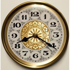 Quartz 7-7/8" Dia. Insert Clock Fit-Up  Fits 3-1/8" to 3-1/4" hole PREMIUM GRADE
