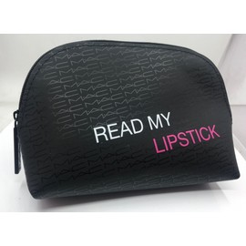 M·A·C MAC Cosmetics Black Makeup Bag/Pouch READ MY LIPSTICK New