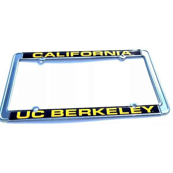 UC Berkeley California Chrome thin trim license plate frame Chrome