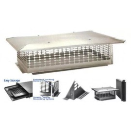 ccap  Chimney Cap  *Brand New* Stainless Steel Crown Mount w/Multiple Sizes - 17"x58"