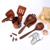 7 pcs Wooden Spoons,Teak Wooden Utensils for Cooking Wood Spatula