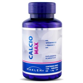 Maklen Calcio Max - Calcio  Vitamina D3 y Omega 3 - Suplemento Mineral para la Salud sea y Muscular - 140 Tabletas de 1,800 mg                        