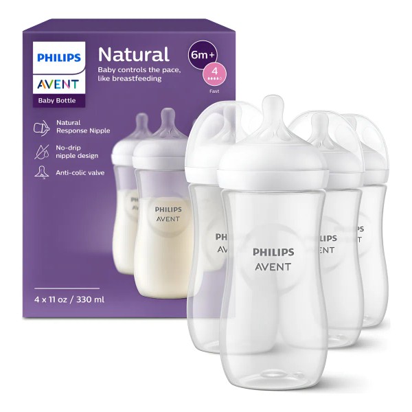 Biberón Natural Transparente Con Pezón Respuesta Natural Color Nombre Del