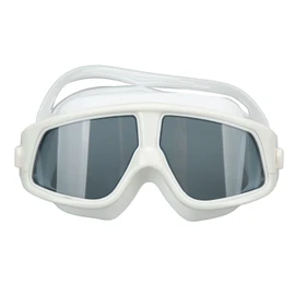 Swimming Goggles Prevent Fog UV Protection Wide View Diving Glasses with Storage Case for Adults White