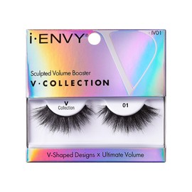i-ENVY Fales Lashes, V-Shaped Volume Strip Lashes Dramatic Spiky Trendy Extension Soft Reusable Eye Lashes, Cat Eye Fluffy Fake Lashes (01)
