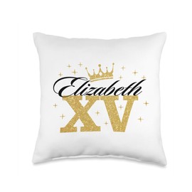 Elizabeth XV Quince - 15th birthday - Mis Quince Throw Pillow