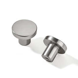 khtumeware 10 Pack Satin Nickel Cabinet Knobs - 1-1/5 Inch Round Drawer Pulls for Kitchen Cabinet Hardware Dressers Knobs and Closets