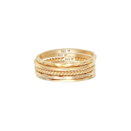 Elli Ring Ladies Band Set Stacking Minimal Trend Blogger Basic in 925 Sterling Silver