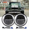 QULOOX For Chevy Bel Air 1955-1957 Pair 7" Inch Round