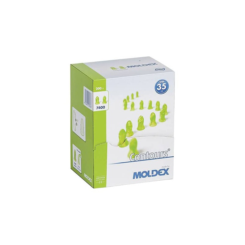 Moldex Contours 7400 Earplugs Standard Size-SNR:35db 200Pairs