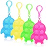 com-four® 4 x Key Ring Bird - Fidget Toy Pop