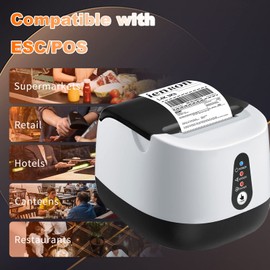 ienRon Thermal Receipt Printer, 58mm Max-Width POS Printer with High-Speed Printing and Advanced Thermal Technology, Support ESC/POS Window Linux Operating System Printing