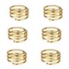 12pcs Napkin Ring Spiral Washable Decorative Metal Napkin Holder Ring