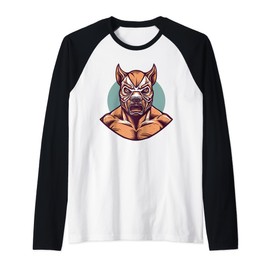 Lucha Libre Mexican Wrestling Mask Luchador Raglan Baseball Tee