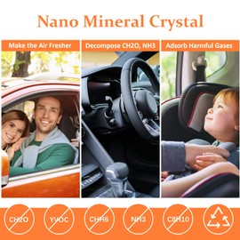 Bamboo Charcoal Air Purifying Bags, Sleeping Panda Car Ornaments, Air Purifier Bags Lovely Kitten Car Interior Dashboard Decoration Auto Crafts for Home, Car, Pets, Bathroom, Basement, Gray