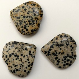 VIE Mini Crystal Heart, 2-3cm, Dalmatian Jasper